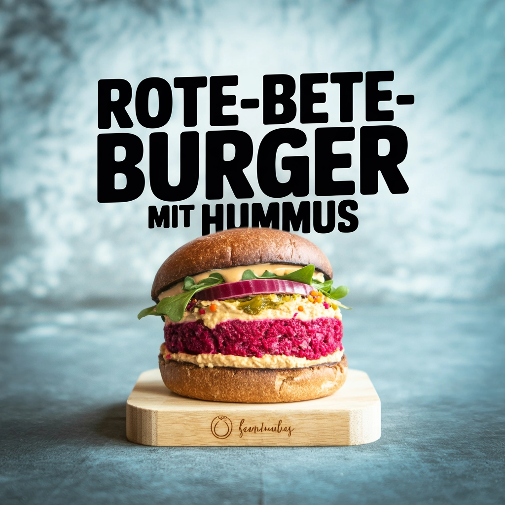 Rote-Bete-Burger mit Hummus