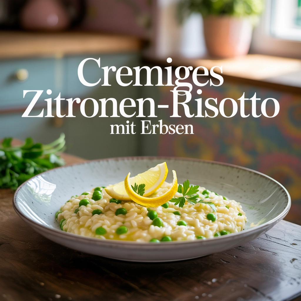 Cremiges Zitronen-Risotto mit Erbsen