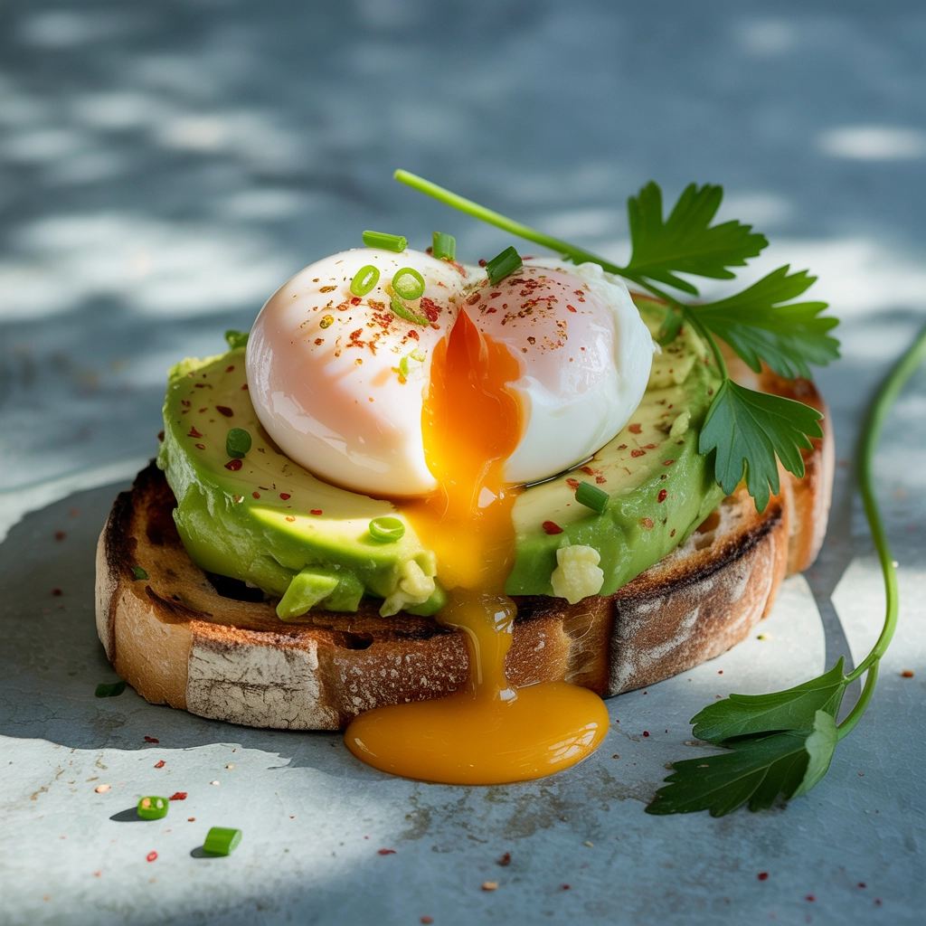 Avocado-Toast mit pochiertem Ei