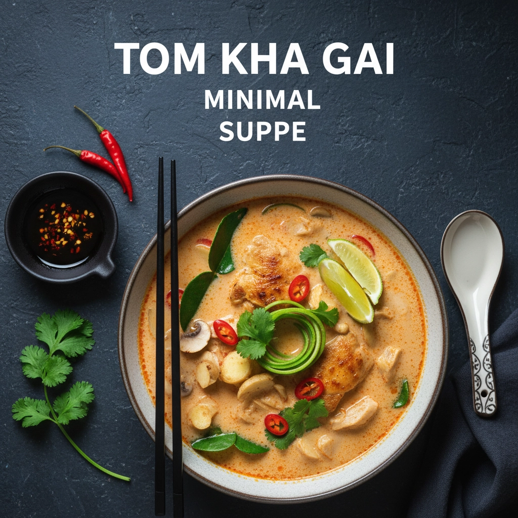 Tom Kha Gai – Thailändische Kokos-Hühnersuppe minimalistisch