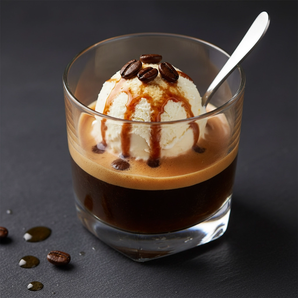 Affogato al Caffè – Espresso trifft auf Vanilleeis