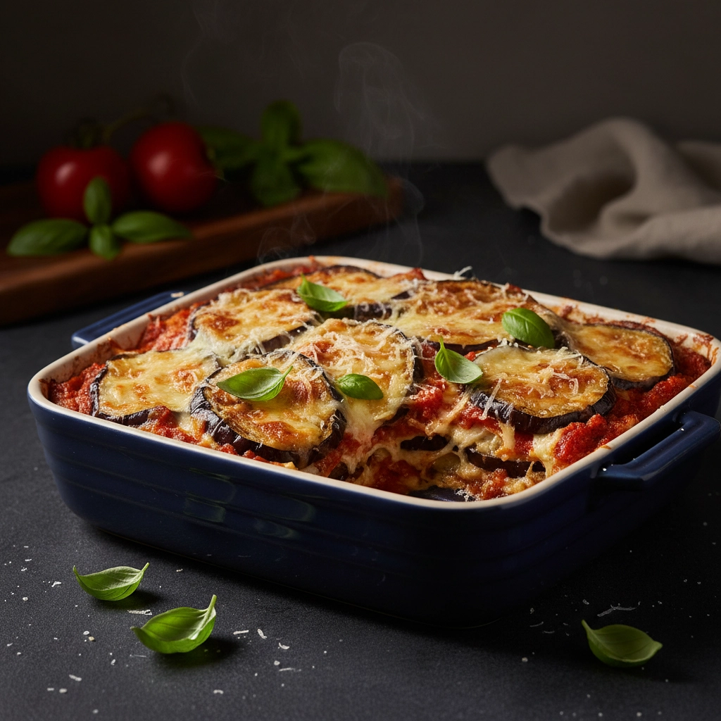 Parmigiana di Melanzane – Überbackene Auberginen mit Tomaten und Käse