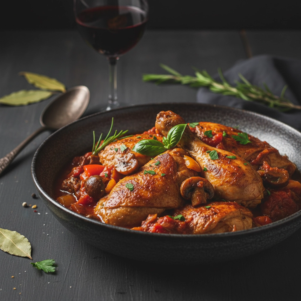 Pollo alla Cacciatora – Jägerhuhn nach italienischer Art