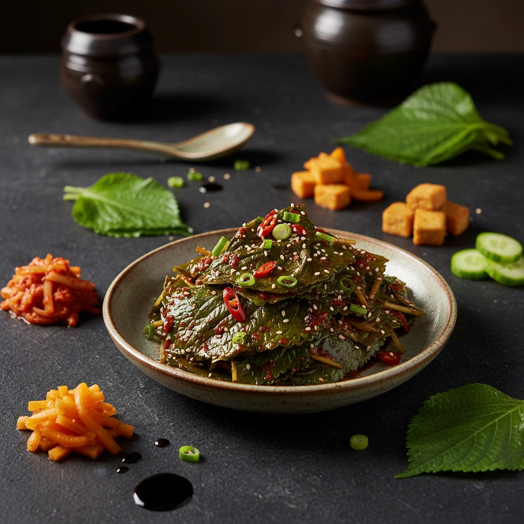 Kkaennip Jangajji – Eingelegte Perilla-Blätter