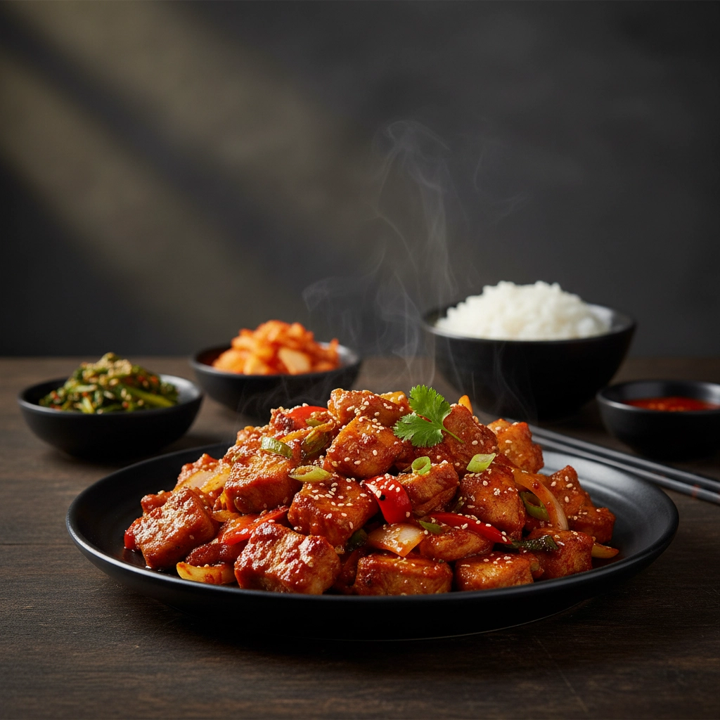 Jeyuk Bokkeum – Würzig gebratenes Schweinefleisch koreanischer Art