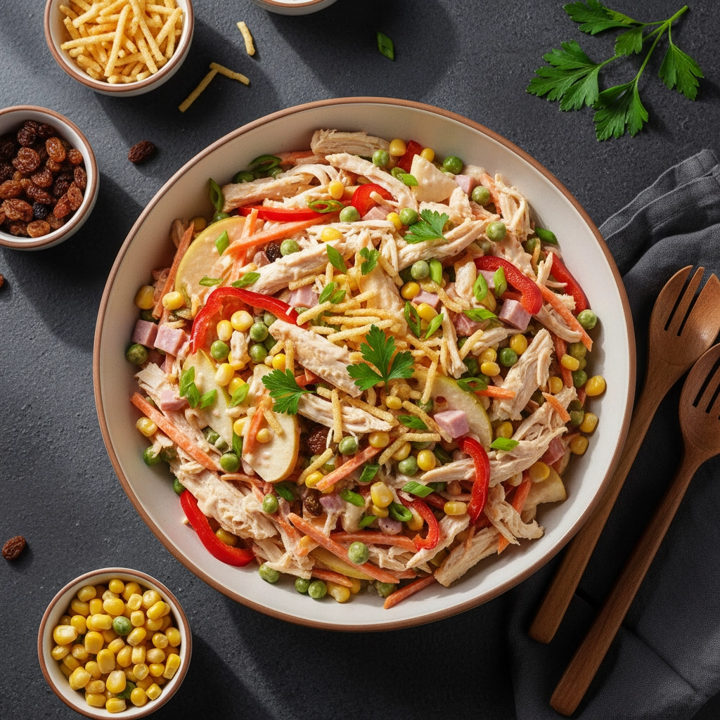 Salpicão – Bunter brasilianischer Hähnchensalat