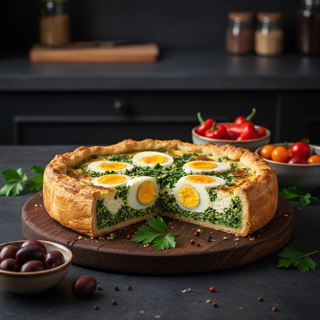 Tarta Pascualina – Gemüse-Pie mit Spinat & Ei