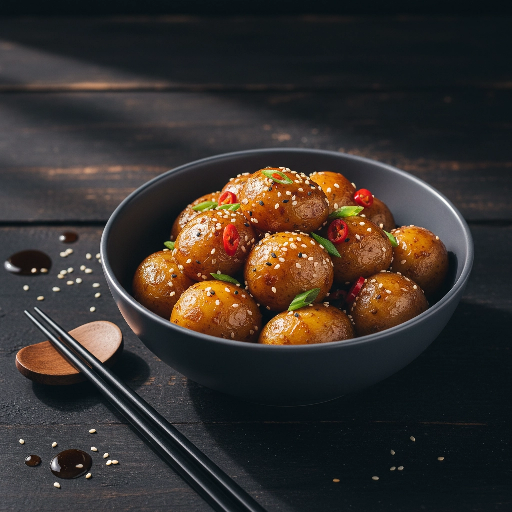 Gamja Jorim – Geschmorte Kartoffeln in Sojasauce