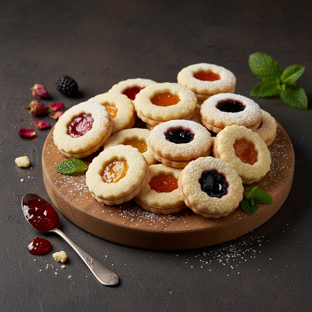 Spitzbuben – Gefüllte Mürbeteigplätzchen mit Marmelade