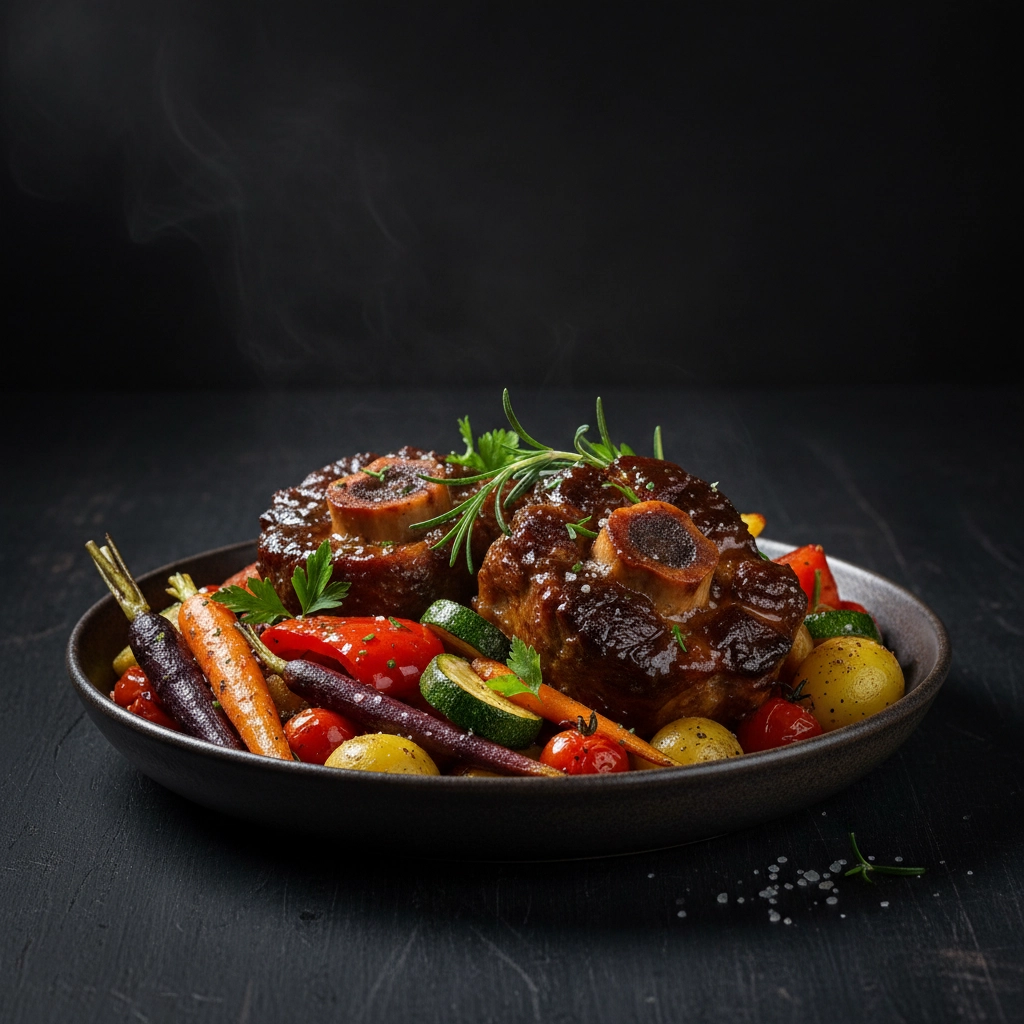 Rabada – Geschmorte Ochsenschwanz mit Gemüse