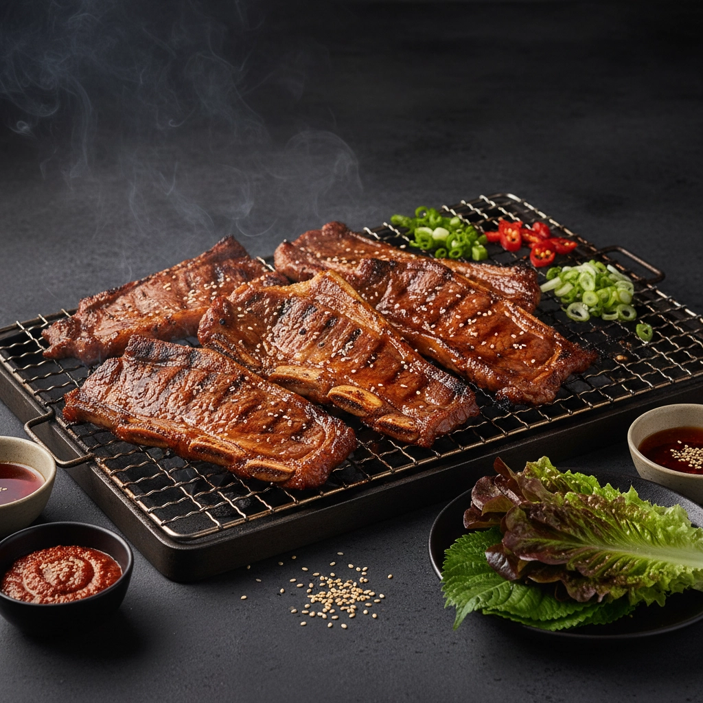 Galbi – Marinierte Rinderrippen vom Grill