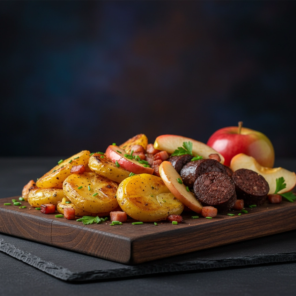 Himmel und Erde – Kartoffeln mit Blutwurst und Apfel