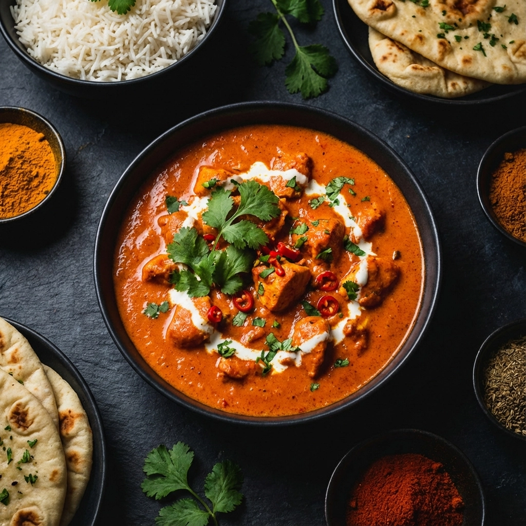 Tikka Masala – Indisches Hähnchen in cremiger Tomatensauce