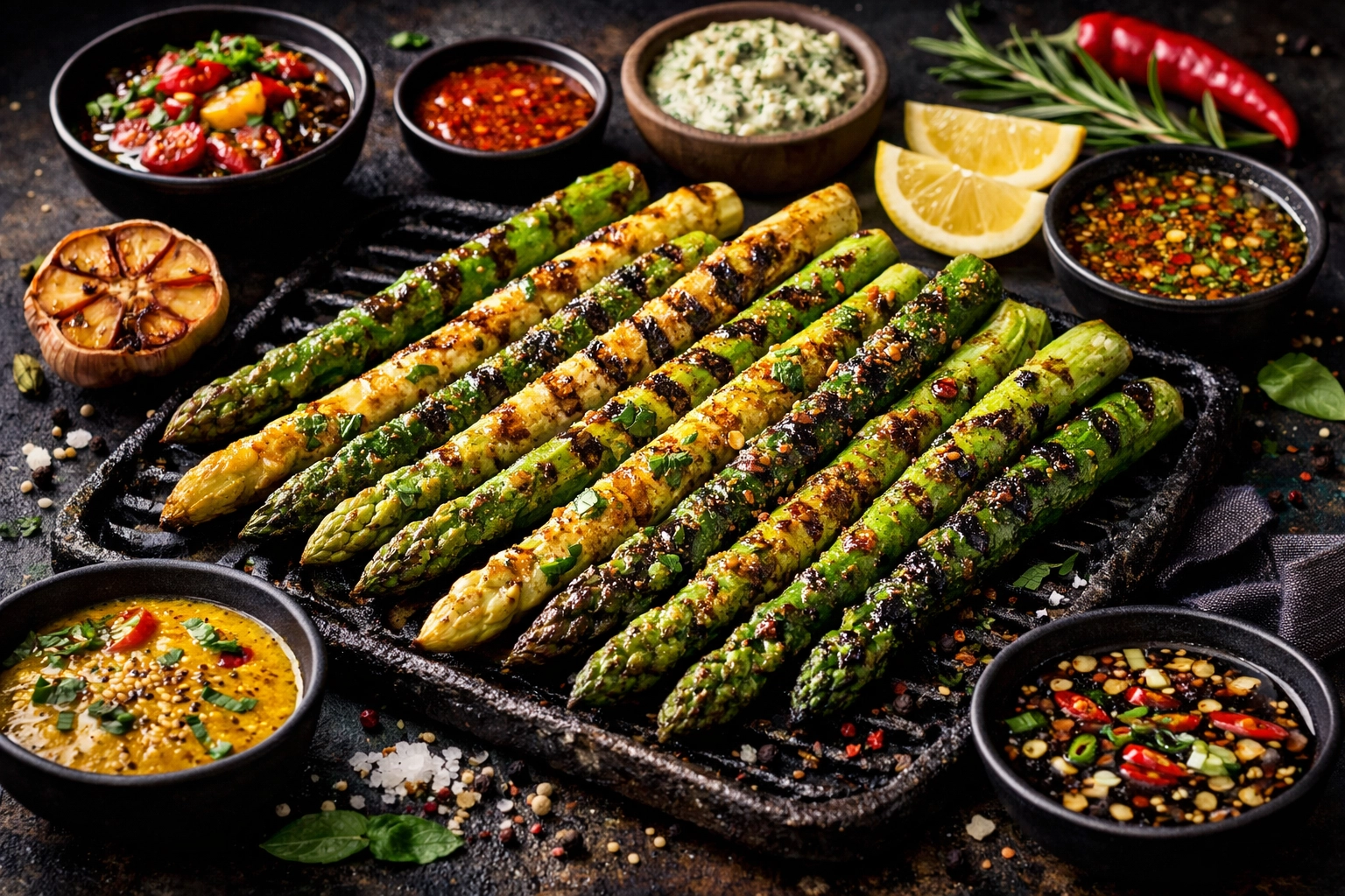 Gegrillter Spargel in 15 Minuten – 7 KI-generierte Marinaden, die deine Grillparty retten